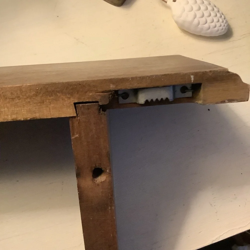 Vintage Cottagecore Solid Wood Wall Display Shelf